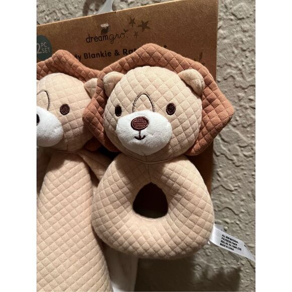 Dream Gro Lion Buddy Blankie & Rattle Set NEW Baby Set - Picture 2 of 7
